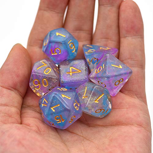 image for UDIXI DND Dice Sets Swirls Iridecent Dice for Dungeons and Dragons Pat