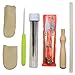 QUEENTI Needle Felting Craft Kit Set Wool Felt Tools with Foam Mat + Wooden Felting Handle + 9 Needles + Scissors + Awl + Finger Stall + Glue Stick