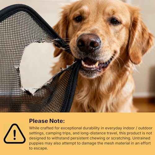 Veehoo Collapsible XL Dog Crate, Portable Travel Soft Dog Crates for Large Dogs up to 90 lbs, 48 Inch Foldable Pet Kennel with 4-Door Mesh Windows for Indoor Outdoor, Black