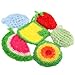 kilofly 6pc Fruit Dish Scrubber Rags Kitchen Dishwashing Sponge Washcloth Pack