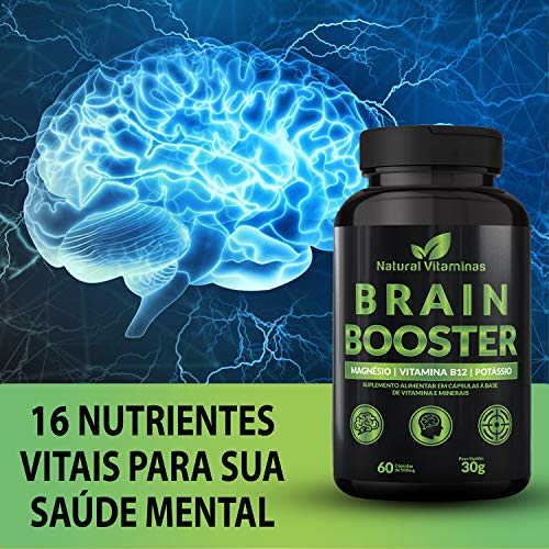 Complexo B, Biotina, Magnésio, Cálcio, Zinco e mais Vitaminas Bain Booster - 1 Pote com 60 Cápsulas de 650mg
