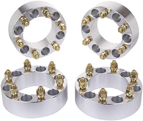 HLZZ 4pcs Wheel Spacers Adapters-2" Thickness-6 Lug-6x5.5/6x139.7-M12x1.5 Studs