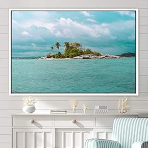 signwin Framed Canvas Wall Art Palm Tree Colorful...
