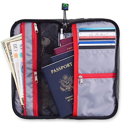 Travel Wallet Organizer For Family Fully Embedded RFID Blocking