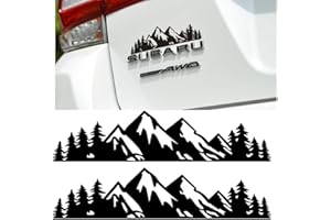2 Pcs Snow Mountain Tree Stickers for Car,Premium Badge Decals for Car Trunk Tailgate Emblem, Auto Decoration Accessories Uni