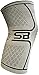 SB SOX Compression Knee Brace - Great Support That Stays in Place - Perfect for Recovery, Everyday Use - Best Treatment for Pain Relief, Meniscus Tear, Arthritis (Gray/Black, Medium)