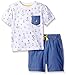 Nautica Baby Boys' 2 Piece Anchor Print Chambray Tee Shirt Set