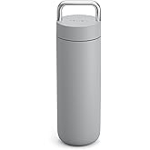 Fellow 20 oz Carter Carry Water Bottle - Leak-Proof Lid, Vacuum Insulated Stainless Steel Tumbler, Keeps Heat for 12 Hours/Stays Cold for 24 Hours, Stainless Steel Handle, Dishwasher Safe,Matte Grey