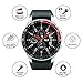 MASCARRY Bezel Ring for Galaxy Watch 46mm / Galaxy Gear S3 Frontier & Classic, Aluminium Bezel Loop Adhesive Cover Anti Scratch Protection for Galaxy Watch Accessory（Black & Red）