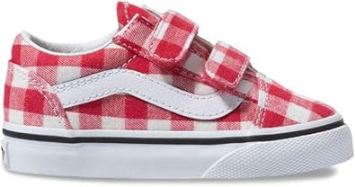 red and white toddler vans