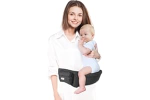 YIYUNBEBE Baby Hip Carrier, Hip Seat Baby Carrierwith Adjustable Waistband, Ergonomic No-Slipped Seat, Breathable Materials for Newborns to Toddlers（Black