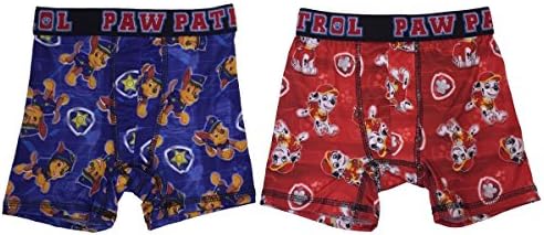 Action Underwear 2 Pack Boys Boxer Briefs (Paw Patrol Red, XS)