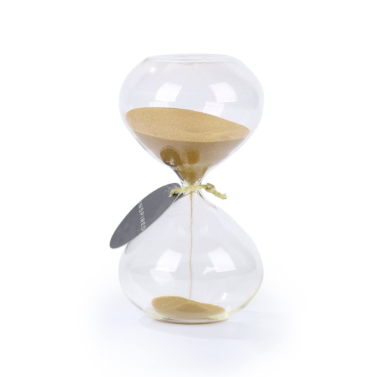 Biloba 6 Inch Puff Sand Timer/Hourglass 60 Minutes - Gold