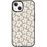 CASETiFY Compact iPhone 14 Case [4 ft. 2X Military Grade Drop Protection/Slim/Lightweight] - Natural Flower - Clear Black