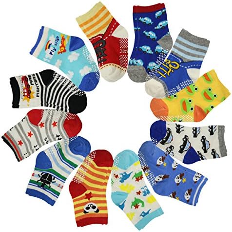 AMILE Unisex baby socks, autumn/winter Non-skid Non-slip comfortable new socks cartoon child socks point glue anti-slip cotton children socks