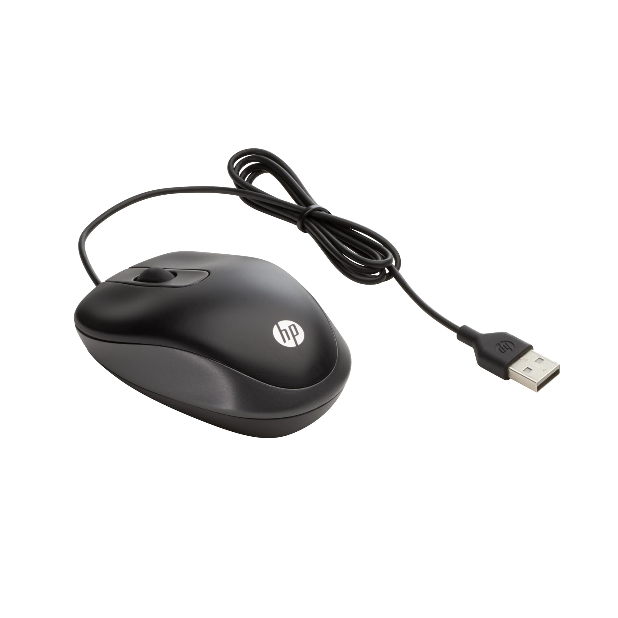 HP USB Travel Mouse - mice (USB, Travel, Pressed buttons, Wheel, Optic