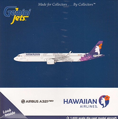 Gemini Jets Hawaiian Airlines A321neo N202HA 1:400 Scale Die Cast Airplane Model