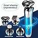 Electric Shaver Razor for Men Wet And Dry 4 In 1 Rotary Razor Cordless USB Rechargeable with Attachments to Clean Face and Adjust Beard Head Hair Nose Hair