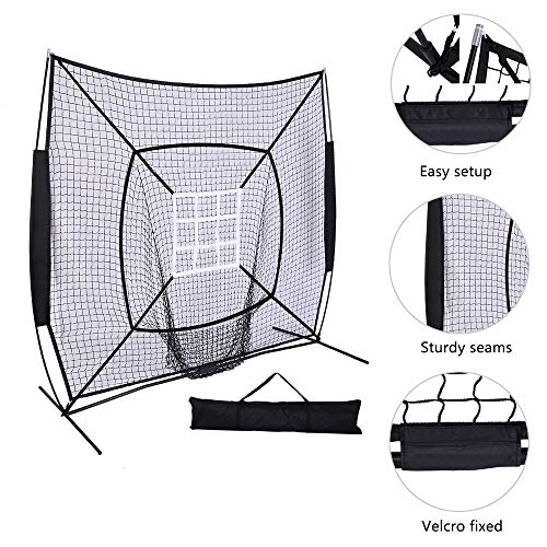 image for PEXMOR 7'×7' Baseball Softball Practice Net | Hitting & Pitching Batt