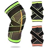 Bufccy Knee Brace Compression Knee Sleeve for Men & Women Knee Support/Protection for Joint Pain Relief and Arthritis Relief, Running, Cycling, Basketball with Adjustable Strap Wrap - 1 pcs