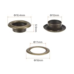 HARFINGTON 200 Set Color Round Grommets 10mm