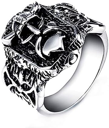 Creative Nordic Viking Anchor Hook Stainless Steel Rings for Mens