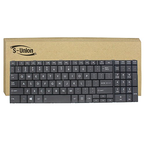 S-Union NEW Black Laptop US Keyboard For Toshiba Satellite C50-B C50D-B C55-B C55D-B C50A-B C50-B-14D/14E C50-B03E C50-B03D C50-B32 C50-BST2NX3 C50-B1500 C50-B1503 C50-B2001 C50-B100 C70-B-00D