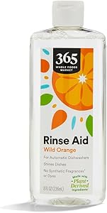 365 by Whole Foods Market, Rinse Aid for Automatic Dishwashers, Wild Orange Scent, 8 Fl Oz