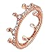Presentski 925 Sterling Silver Rose Gold Crown Ring for Women Birthday Gift