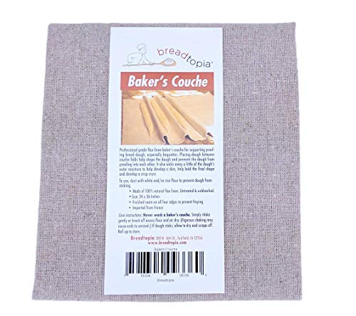 Breadtopia Baker's Couche - Professional Flax Linen Proofing Cloth (24" x 36")
