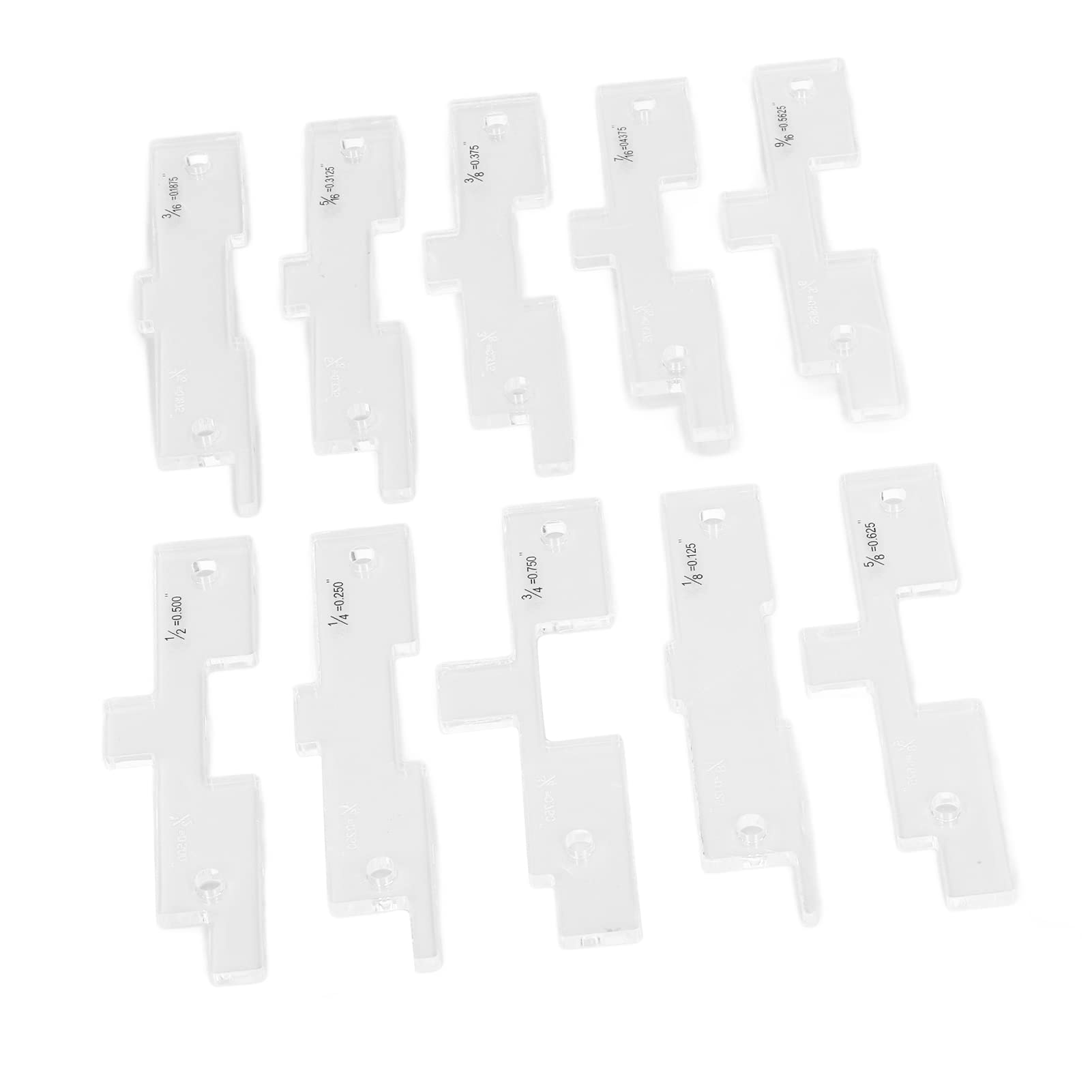 10PCS Router Table Set Up Bars, Transparent Acrylic High Accuracy Setup Blocks for Router Table Saw Accessories and Angle Woodworking Set Up