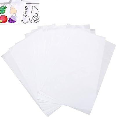 Kuou 50 Sheets Tracing Paper A4 Graphite Transparent Design Overlay