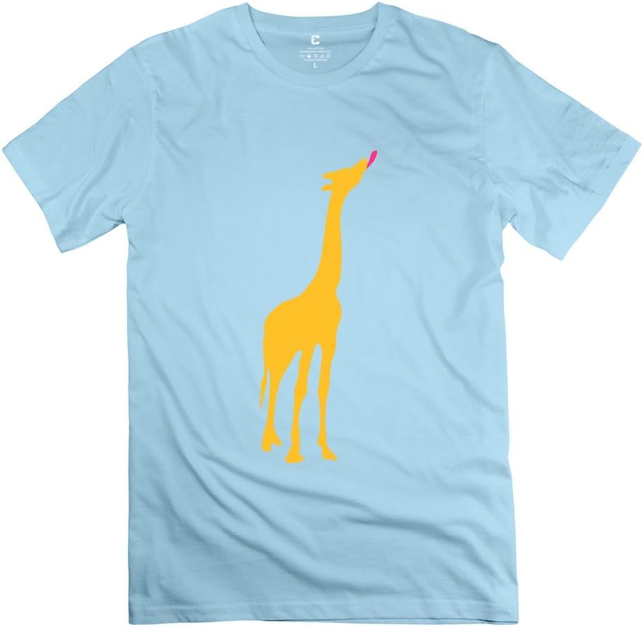 Giraffe & Tongue Short Sleeve Male T-Shirt DeepHeather Best Sale By Rahk