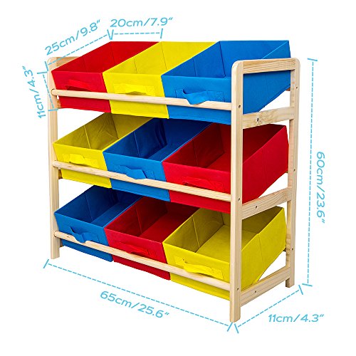 Baby Toy Organizer Storage Bins Removable Multicolored Storage Rack Folding Box for Kids Childrens Playroom Furniture