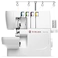 SINGER S0100 Metal Frame Serger with Accessory Kit | Overlock Machine with 6 Built-in Stitches, 2-3-4 Thread Capability, Adjustable Tension & Stitch Length, 1300 Stiches per Minute & Differential Feed