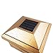 iGlow 8 Pack Copper Outdoor Garden 5 x 5 Solar LED Post Deck Cap Square Fence Light Landscape Lamp PVC Vinyl Wood Bronze