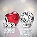 Authentic BELLA FASCINI Loving Heart Skull Bead Charm - Dia de los Muertos - 925 Silver - Fits Bracelets