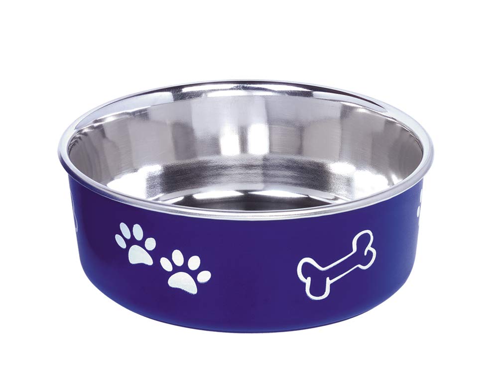 Nobby Fusion Stainless Steel Bowl Non-Slip Blue 16 cm 0.94 Litres