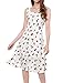 Allegra K Women's 1950s Sleeveless Cherry Print Midi Flare Vintage Dress L White