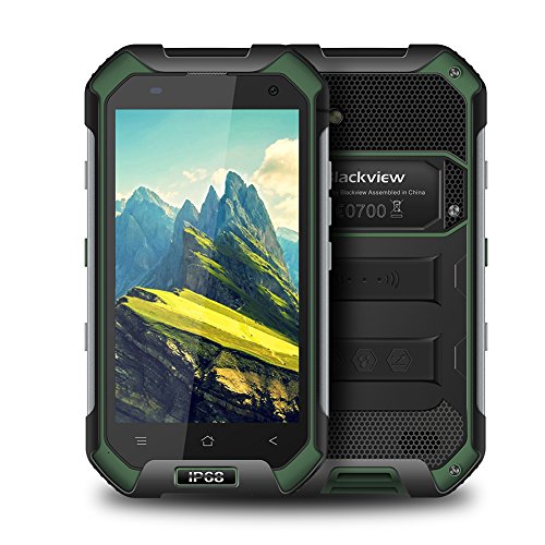 Rugged Phone, Blackview BV6000S 4G Tri-Proof Smartphones Libres, IP68 impermeable, a prueba de golpes y polvo, Android 7.0 Teléfono Móvil con Quad Core 1.5GHz, 4.7? HD Pantalla, 2GB RAM + 16GB ROM, 4500mAh Batería, Wifi, Bluetooth, NFC, GPS + GLONAS