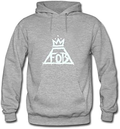 fall out boy crown Grey Pullover Hooded Sweatshirt Women Small hoodies