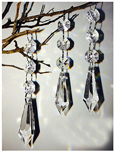 Hot 30PCS Acrylic Crystal Beads Garland Chandelier Hanging Wedding Party Celebration Decor (style 2)