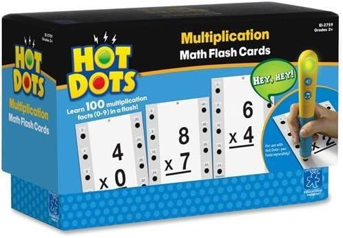 Hot Dots Educational Insights Hot Dots Math Flash Cards Multiplication (2759)