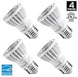 Hyperikon PAR16 Dimmable LED Bulb, 8W (50W equivalent), 500 lumen, 2700K (Warm White), CRI90+, Flood Light Bulb, 40° Beam Angle, Medium Base (E26), Dimmable, UL-Listed - (Pack of 4)