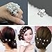 20pcs Women's Fashion Wedding Bridal Beautiful Pearl Flower Crystal Hair Pins Clips