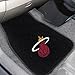 FANMATS 17609 Miami Heat 2-Piece Embroidered Team Logo Car Mat Set, Front Row Automotive Floor Mats