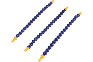 ABBIYYZ 3 PCS Plastic Flexible Coolant Water Oil Pipe Hose For Lathe Milling Machine CNC WEDM Drill (1/2 Thread)