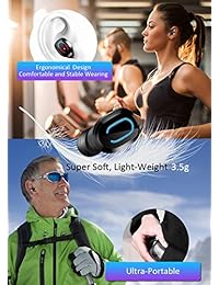 Auriculares inalámbricos verdaderos, auriculares Bluetooth 5.0 Auriculares con cancelación de ruido 3D en la oreja TWS, Auriculares inalámbricos con estuche de carga portátil y micrófono incorporado, Auriculares a prueba de agua IPX7 para gimnasio