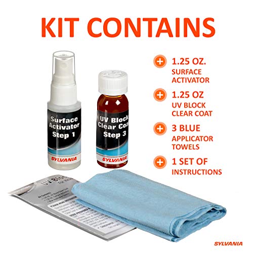 SYLVANIA Headlight Restoration Essentials Kit UV Block Clear Coat