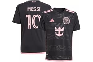 adidas Inter Miami Lionel Messi #10 Youth Boys 2024 La Noche Away Black Jersey - Youth Boys (8-20) JE9740 - IMCF A JSY Y N